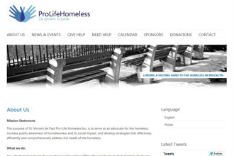 St. Vincent de Paul Pro-Life Homeless Inc. - Charity Corporate Website