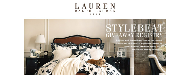 Ralph Lauren - Stylebeat Giveaway Registry